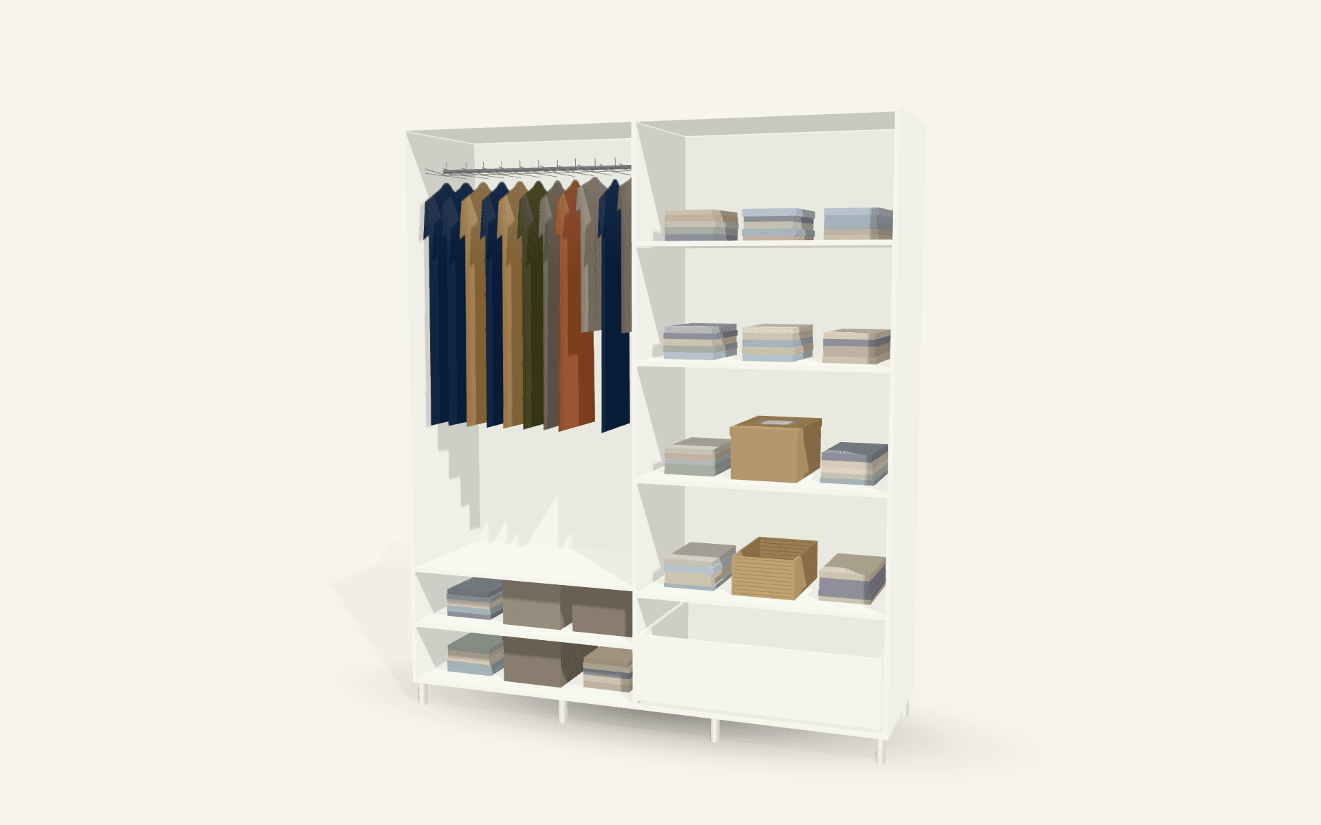 The Solo Wardrobe — Without doors