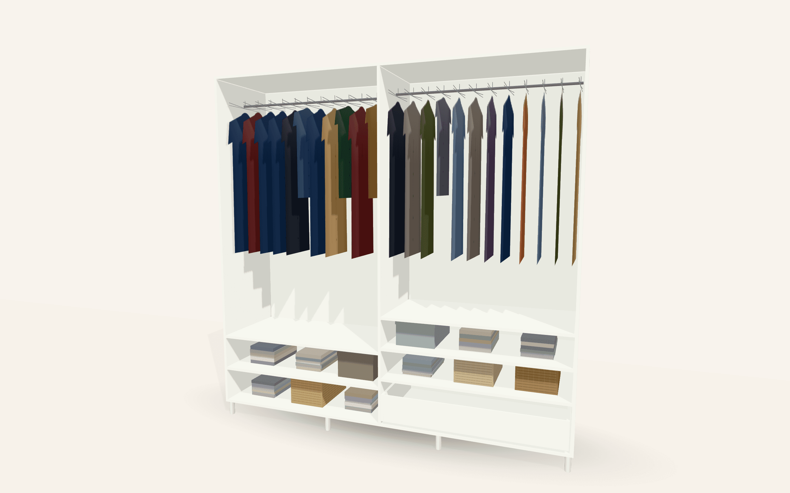 The 3 Panel Shaker Wardrobe
